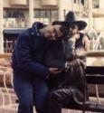 1992: With Judge statue